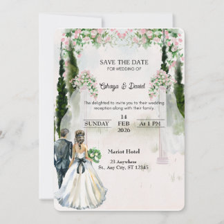 Royal Garden Save The Date Invitation