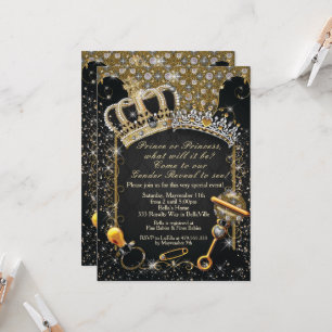 Royal Gender Reveal Shower Prince or Princess Invitation