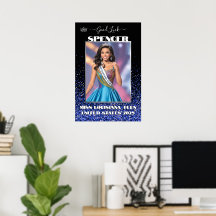 Royal Glitter Glitz Custom Pageant Door Banner