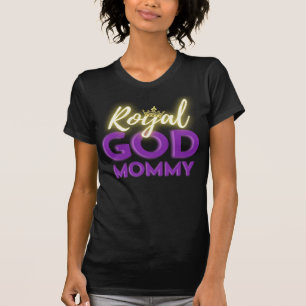 Royal God Mummy Purple Elegant Baby Shower T-Shirt
