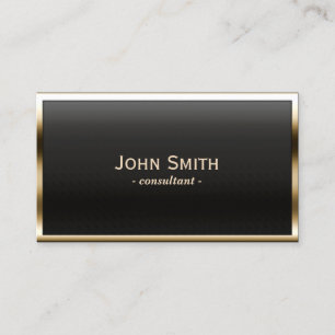 Royal Gold Border Consultant Business Card