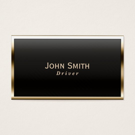 Royal Gold Border Driver Business Card