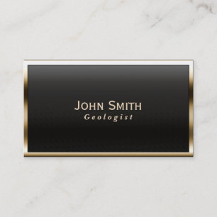 Royal Gold Border Geologist Business Card