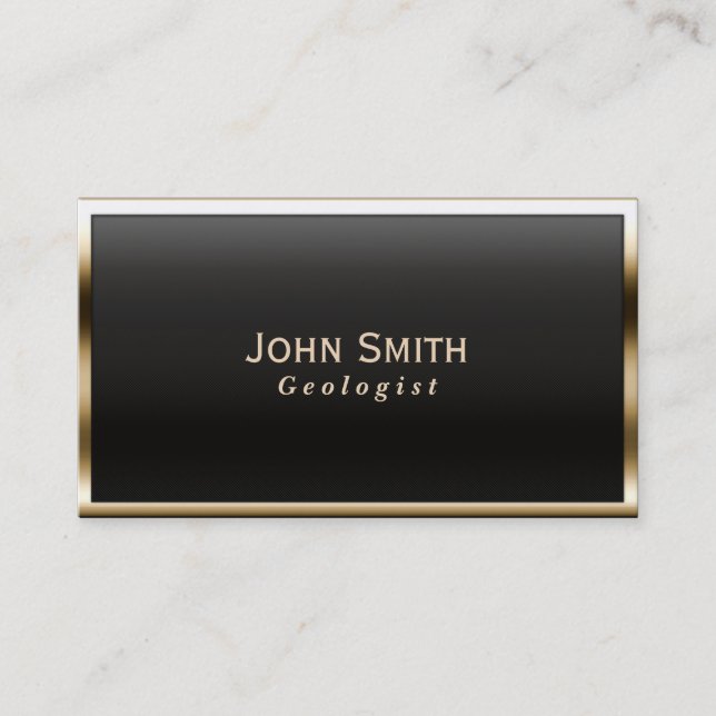 Royal Gold Border Geologist Business Card (Front)