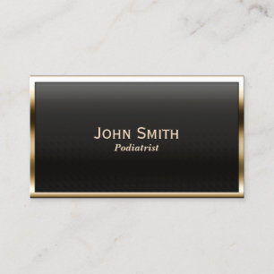 Royal Gold Border Podiatrist Business Card