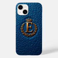 Royal Gold Crown Letter E Monogram Luxe