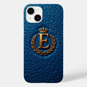 Royal Gold Crown Letter E Monogram Luxe Case-Mate iPhone 14 Case