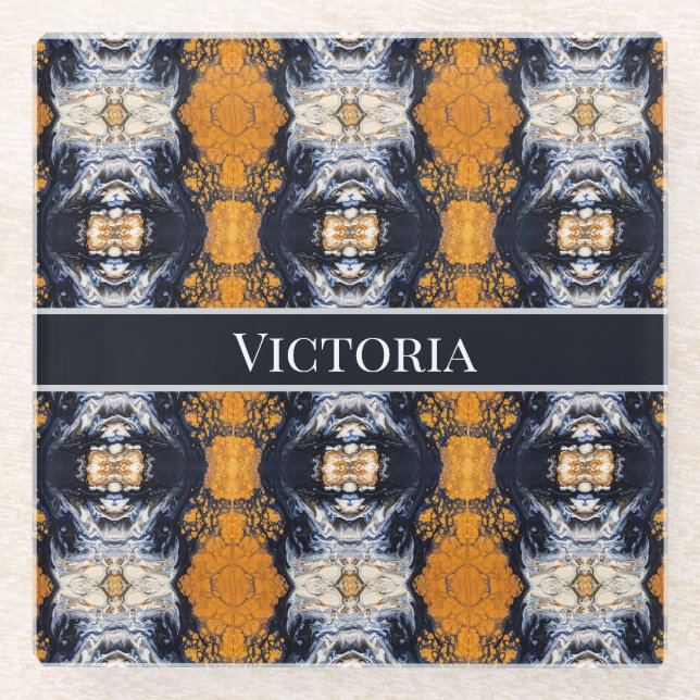 Royal Gold, custom Glass Coaster (Front)