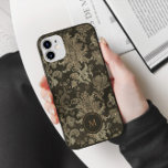 Royal Gold Damask Personalised Monogram iPhone 11 Case<br><div class="desc">Royal faux gold foil damask pattern on a off black background with a custom letter monogram. Don't hesitate to contact us if you have any special requests for colour combinations or lettering. Check out our store for more items from this collection.</div>