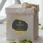 Royal Gold & Elegant Nikkah Islamic Wedding Favour Classic Round Sticker<br><div class="desc">A Touch of Royalty for Your Special Keepsake: Royal Gold & Elegant Nikkah Islamic Wedding Favour Classic Round Sticker Celebrate your Nikkah in style with the Royal Gold & Elegant Nikkah Islamic Wedding Favour Classic Round Sticker. This versatile sticker seamlessly integrates into your wedding décor and favours, adding a touch...</div>
