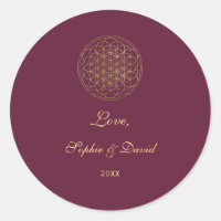 Royal Gold Flower of Life Sacred Geometry Wedding