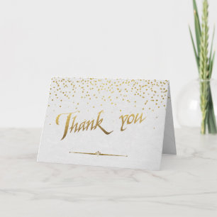 Royal Gold Foil Wedding Custom THANK YOU Card