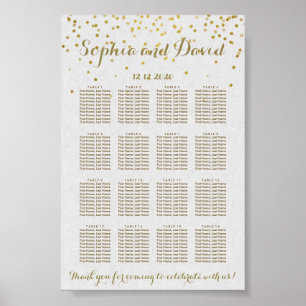 Royal Gold Foil Wedding Seating Chart