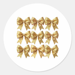 Royal Gold Glitter Focal Point Classic Round Sticker