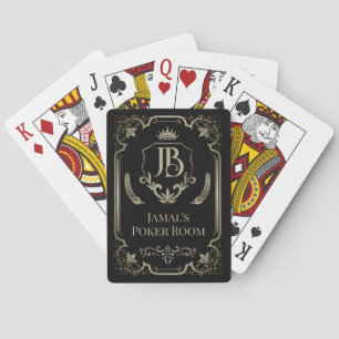 Royal Gold Monogram Personalised Playing Cards
