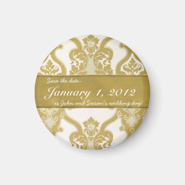 Royal Gold "Save the Date" Magnets (Front)