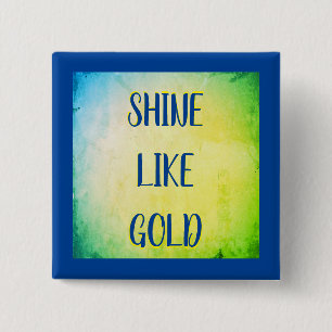 Royal Gold Sunshine 15 Cm Square Badge