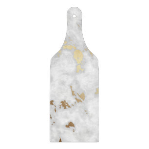 Royal Gold white Marble design Cutting Board