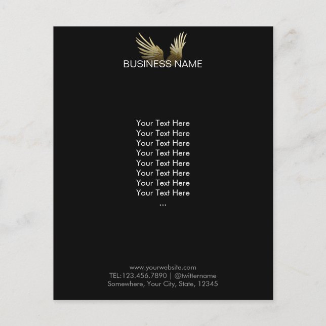 Royal Gold Wings Professional Dark Flyer (Front)