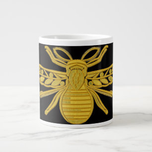Royal Golden Bee imitation of embroidery Large Coffee Mug