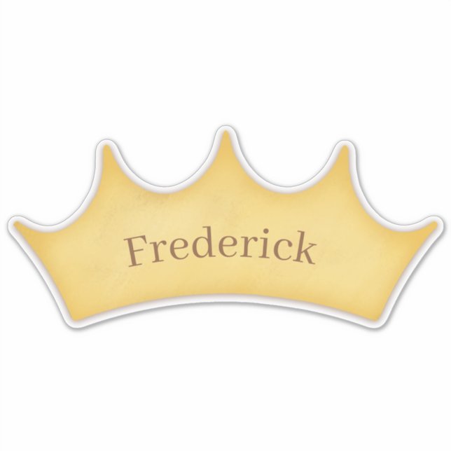 Royal Golden Crown Baby & Kids Personalised Name (Front)