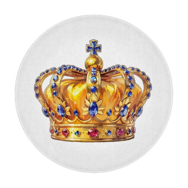 Royal golden crown cutting board (Front)