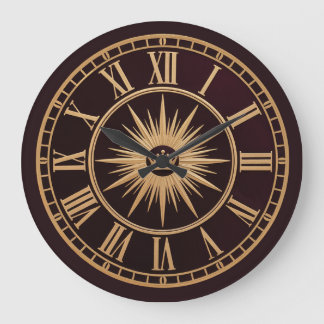 Royal Golden Crown  Large Clock