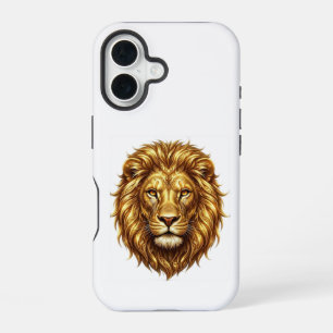 Royal Golden Lion Face - Bold Wild Animal Design iPhone 16 Case
