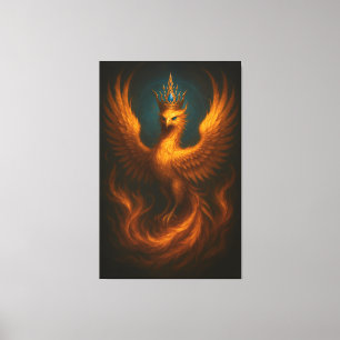 Royal Golden Phoenix · Luxury Fine Art Canvas Prin Print