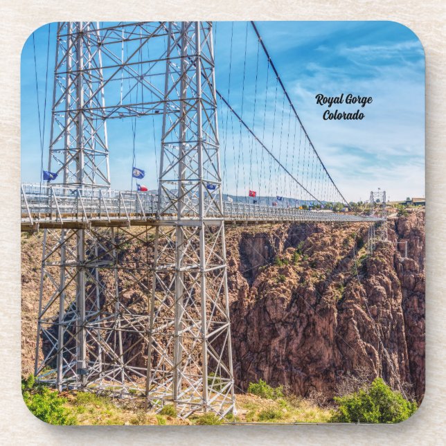 Royal Gorge Bridge Side View Coaster Set (Front)