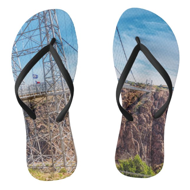 Royal Gorge Bridge Side View Flip Flops (Footbed)