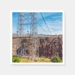 Royal Gorge Bridge Side View Paper Napkin