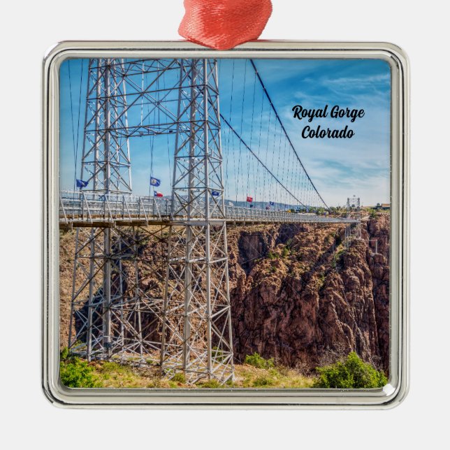 Royal Gorge Bridge Side View Premium Ornament (Front)