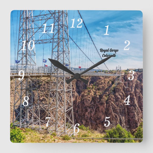 Royal Gorge Bridge Side View Wall Clock (Front)