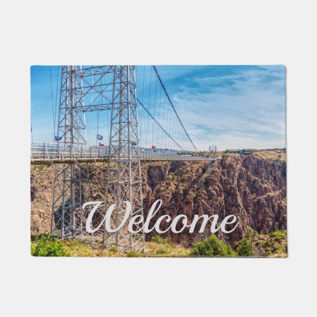 Royal Gorge Bridge Side View Welcome Doormat (Front)