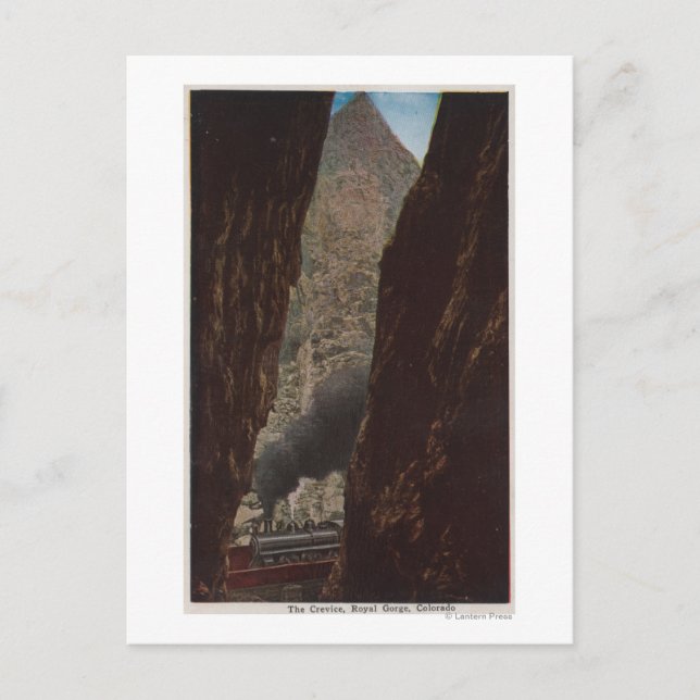 Royal Gorge, CO - View of a Crevice in Royal Postcard (Front)