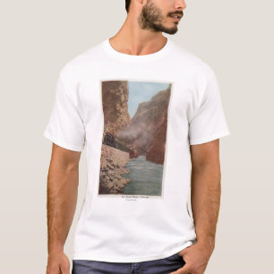 Royal Gorge, CO - View of Train Alongside River T-Shirt