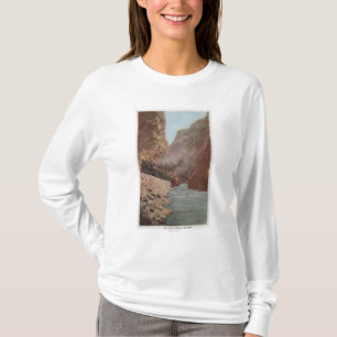 Royal Gorge, CO - View of Train Alongside River T-Shirt