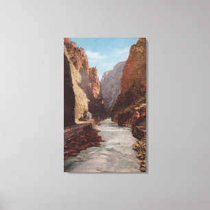 Royal Gorge, CO - View of Train , River Canvas Print