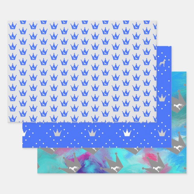 Royal Great Danes Graphical Wrapping Paper Sheet (Set)
