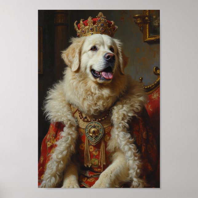 Royal Great Pyrenees Portrait Poster (Front)
