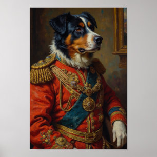 Royal Greater Swiss Mountain Dog Portrait Poster