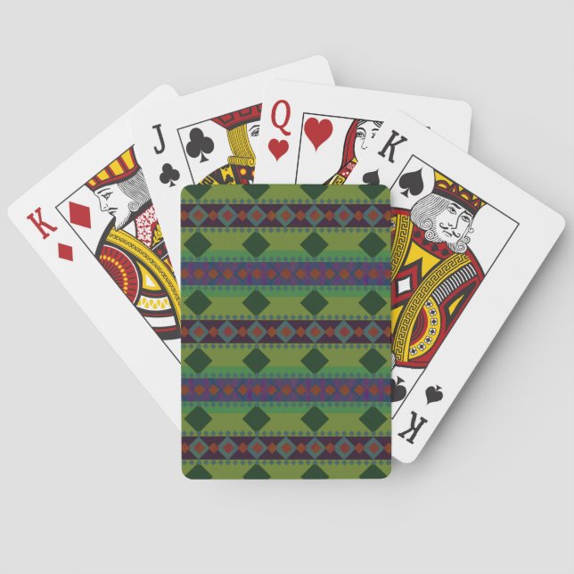 Royal Green Diamonds Playing Cards (Back)
