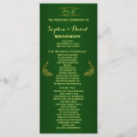 Royal Green Gold Peacock Wedding Program Custom Programme<br><div class="desc">Unique Design featuring Royal Green Gradient background and abstract Gold Sparkling Peacocks for your special wedding event. It will give an unique touch to your wedding style. Be different! Personalise with your own information. If you need to move the text, or change the size, font, or colour, click Customise tool....</div>