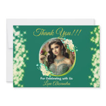 Royal Green Photo Boho Quinceañera Spanish Favour