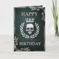 Royal Green & Silver King of the Dead Birthday