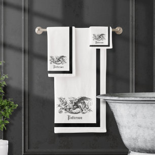 Royal Griffin White Bath Towel Set