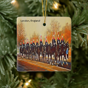 Royal Guardsmen on Horses  Ceramic Ornament
