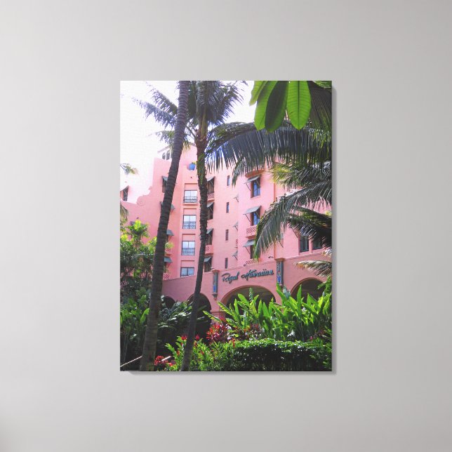 Royal Hawaiian Hotel Canvas Print (Front)