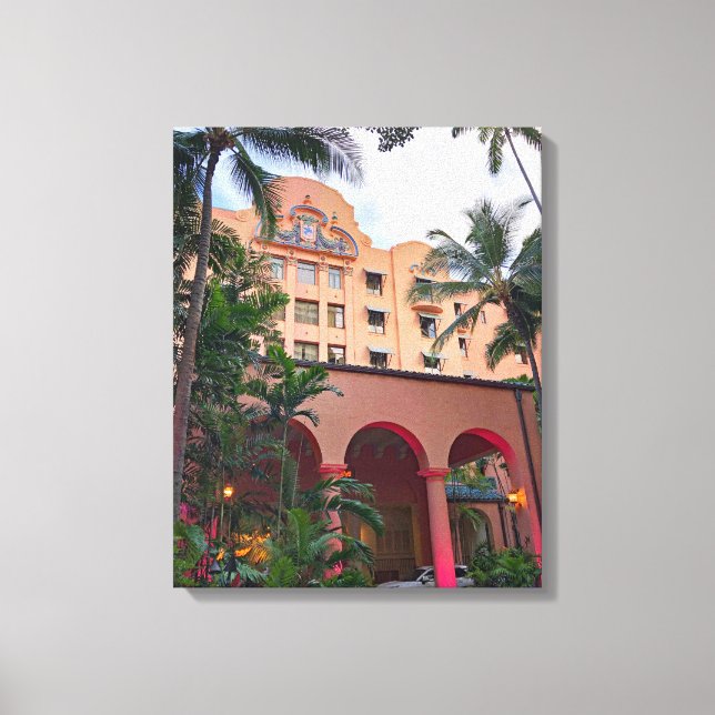 Royal Hawaiian Hotel Canvas Print (Front)